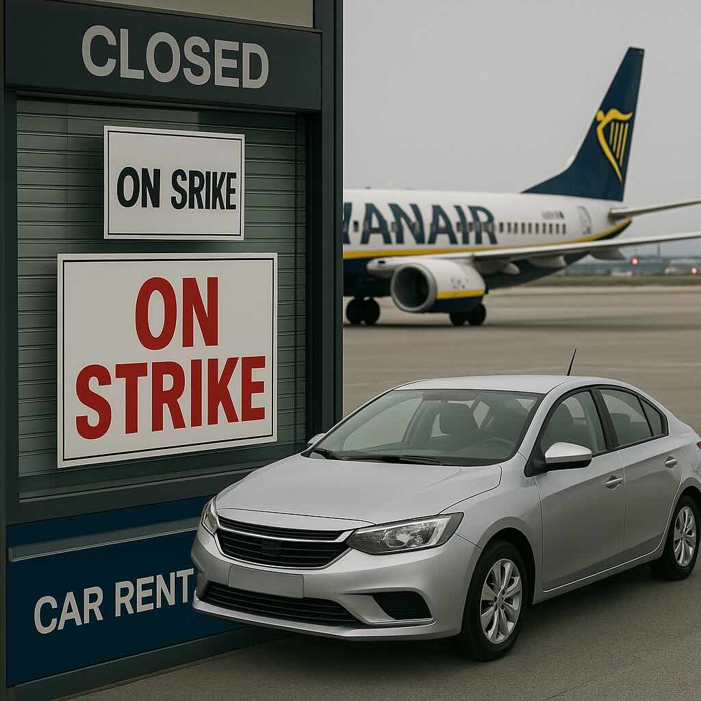 Huelga de tierra de Ryanair: cómo afecta a tu alquiler de coche