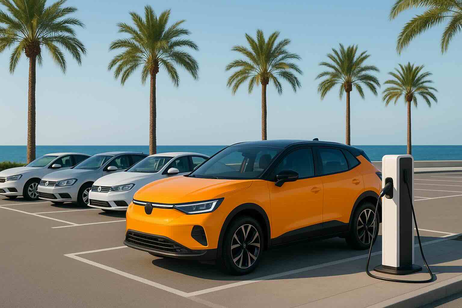 El crecimiento lento de los coches de alquiler eléctricos en España